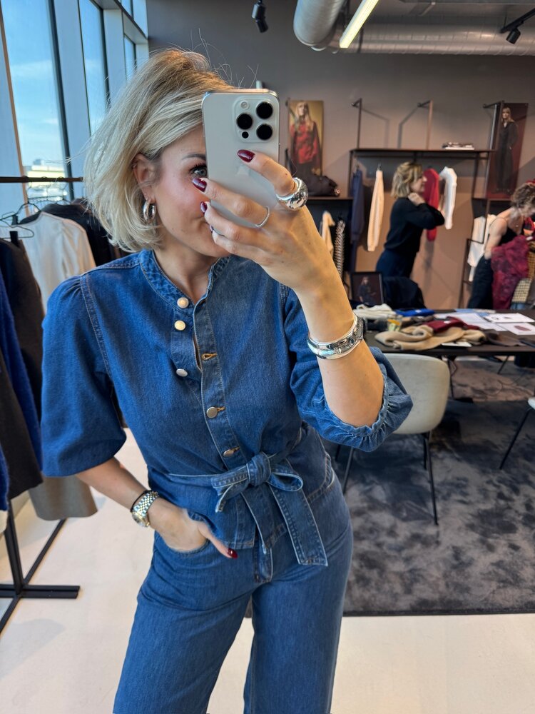 MSCH Rylan Elena Pants Mid Blue Wash