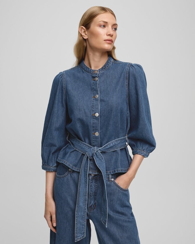 MSCH Rylan Elena Pants Mid Blue Wash