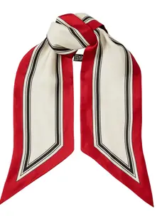 Selected Femme Siv Narrow Scarf Equestrian Red/Print