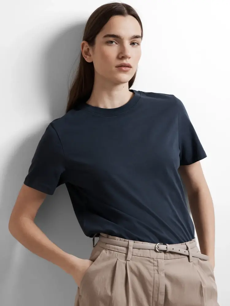 Selected Femme My Essential SS O-Neck Tee Sapphire