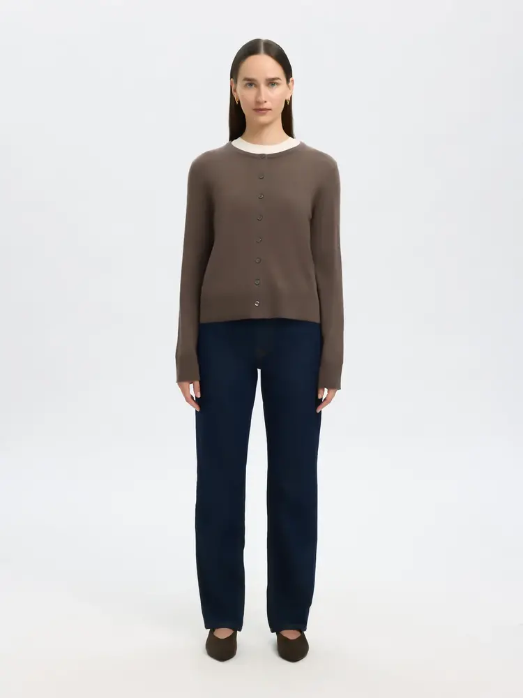 Selected Femme Thea LS Knit Merino Cardigan NOOS Delicioso