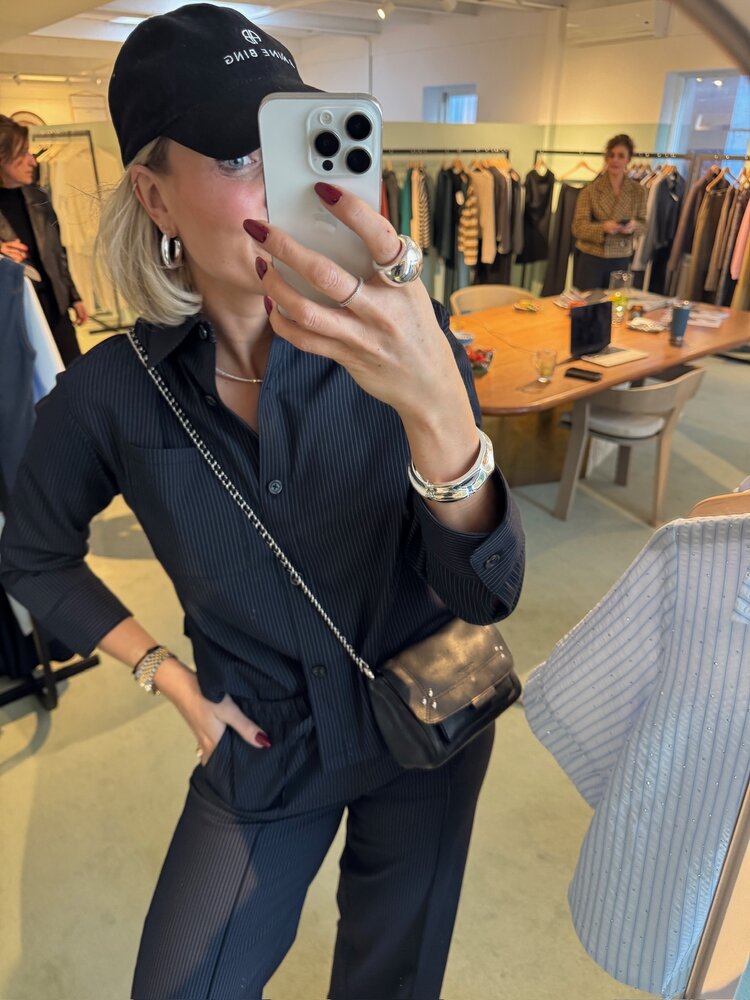 Modström PaitynMD Shirt Navy Sky Pinstripe