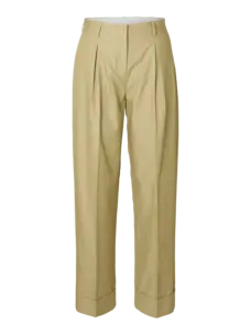 Selected Femme Tapered Dora MW Pant Slate Green