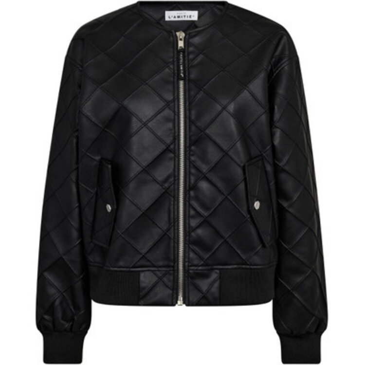 Haute L'Amitié Quilt PU Bomber Black