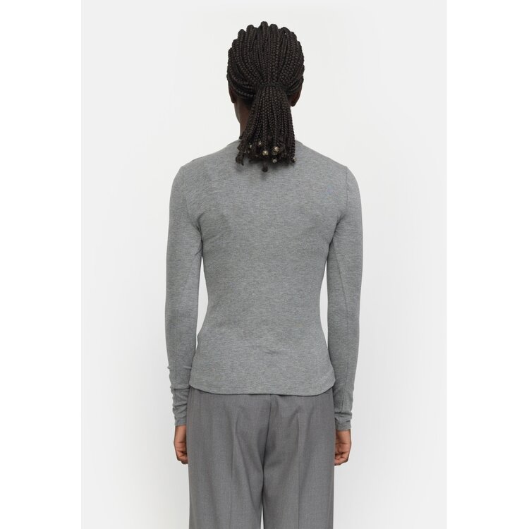 Soft Rebels Roman O-neck Medium Grey Melange