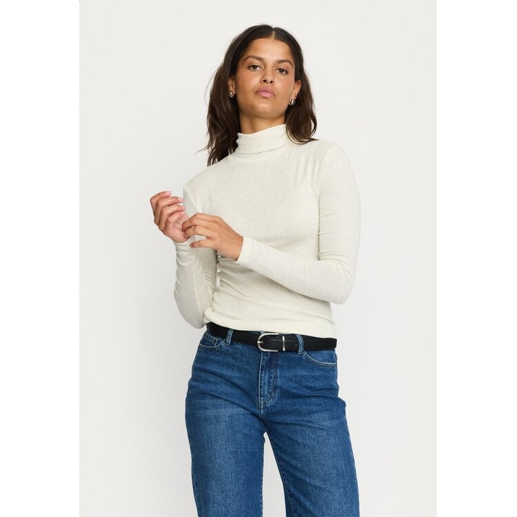Soft Rebels Roman Roll Neck Arctic Wolf Melange