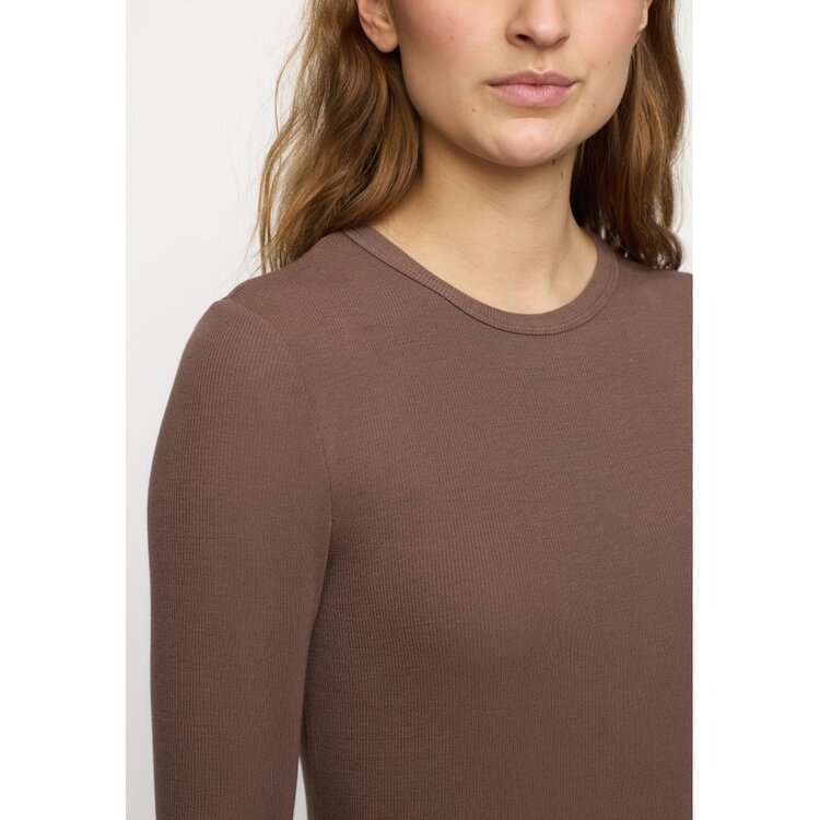 Soft Rebels Fenja O-neck Top Coffee Quartz