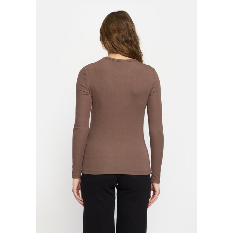 Soft Rebels Fenja O-neck Top Coffee Quartz