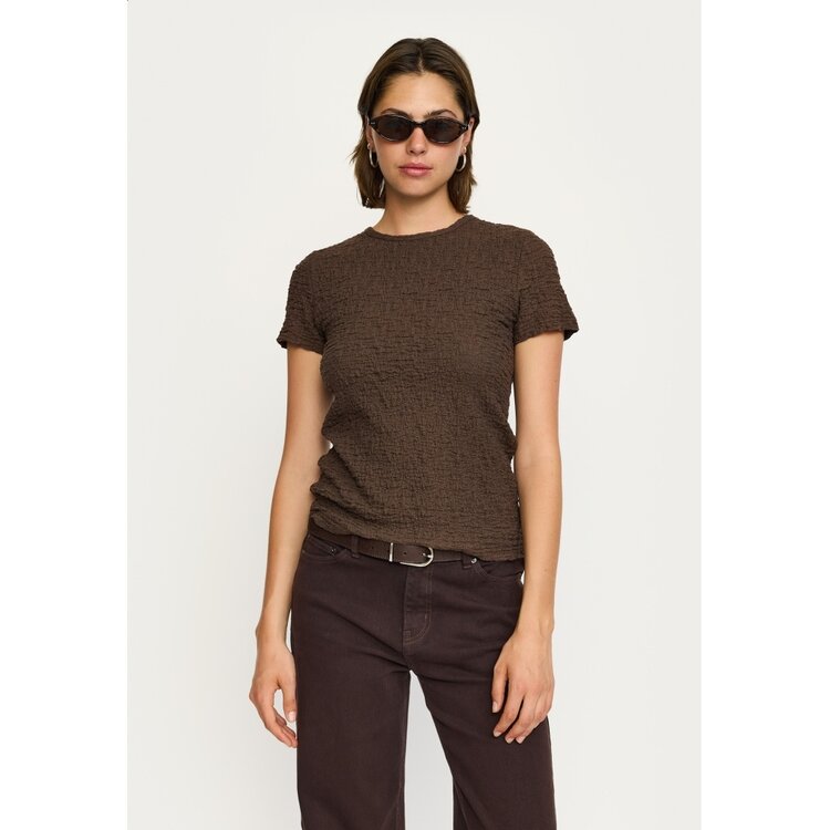 Soft Rebels Gizelle O-neck SS Top Coffee Bean