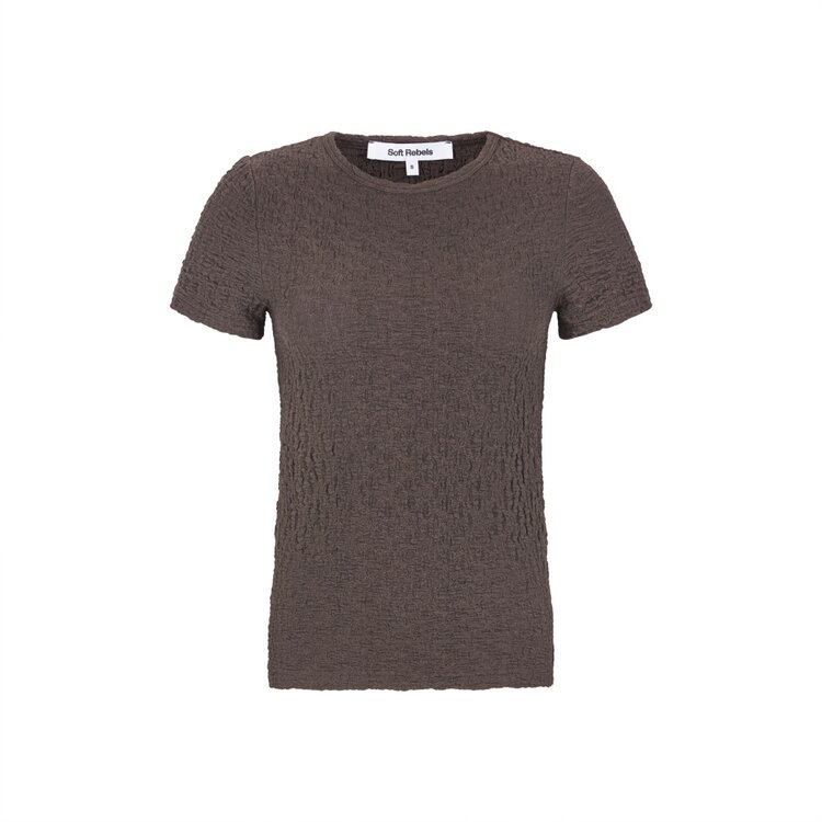 Soft Rebels Gizelle O-neck SS Top Coffee Bean