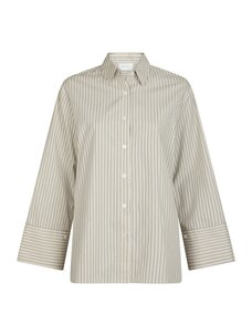 Neo Noir Dita Double Stripe Shirt Creme