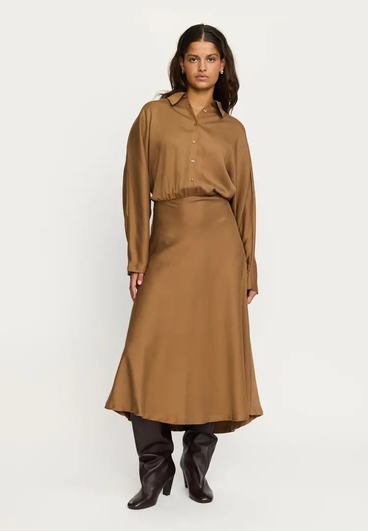 Soft Rebels Stormy Midi Dress Toasted Coconut