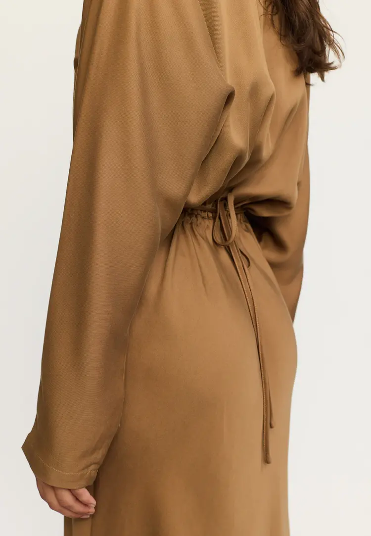 Soft Rebels Stormy Midi Dress Toasted Coconut