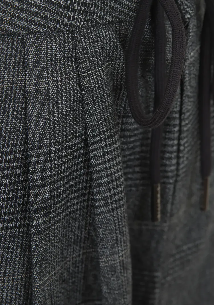 Haute L'Amitié Michelle Check Tailor Tie Pants Grey