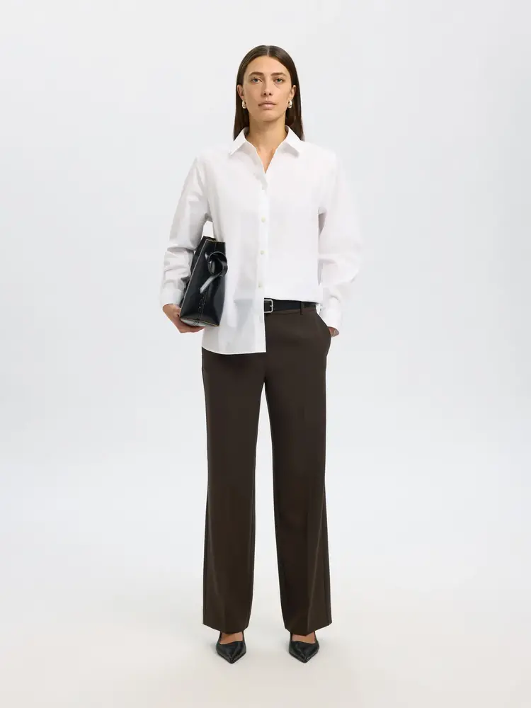 Selected Femme Rita MW Wide Pant Mel NOOS Delicio Melange