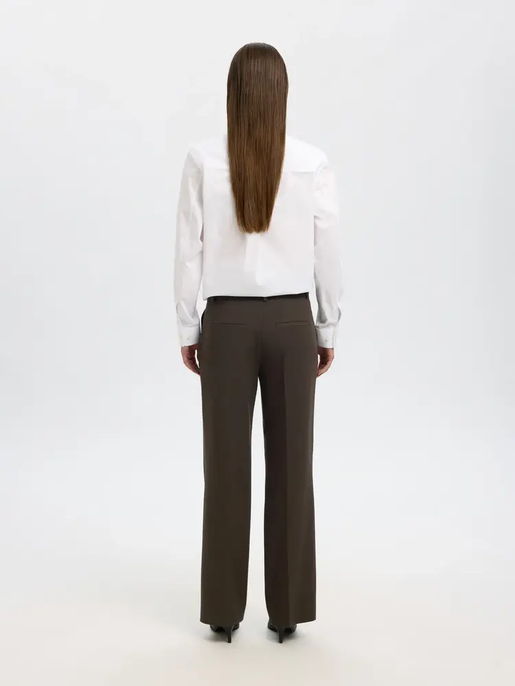 Selected Femme Rita MW Wide Pant Mel NOOS Delicio Melange