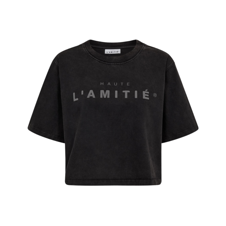 Haute L'Amitié Intro Rubber Logo Tee Black