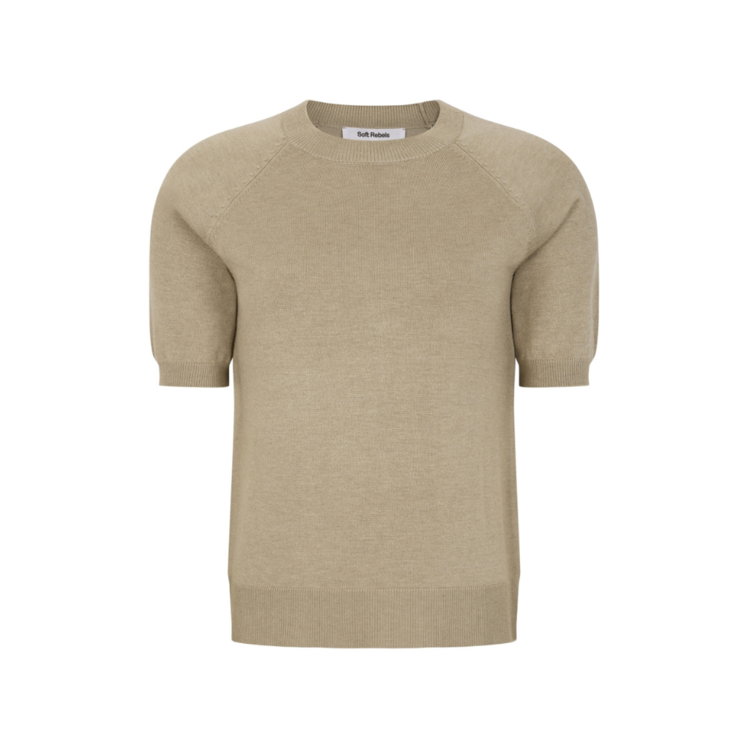 Soft Rebels Marla SS O-neck Knit Nomad Melange