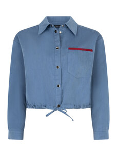 Ydence Blouse Kess Denim Blue Burgundy