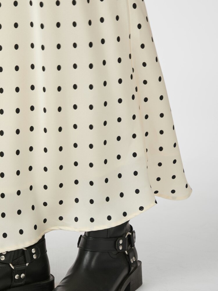 Neo Noir Viso Dot Skirt Creme