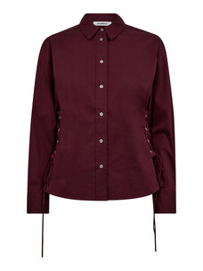 Co'Couture PoppyCC Eyelet Tie Shirt Winered