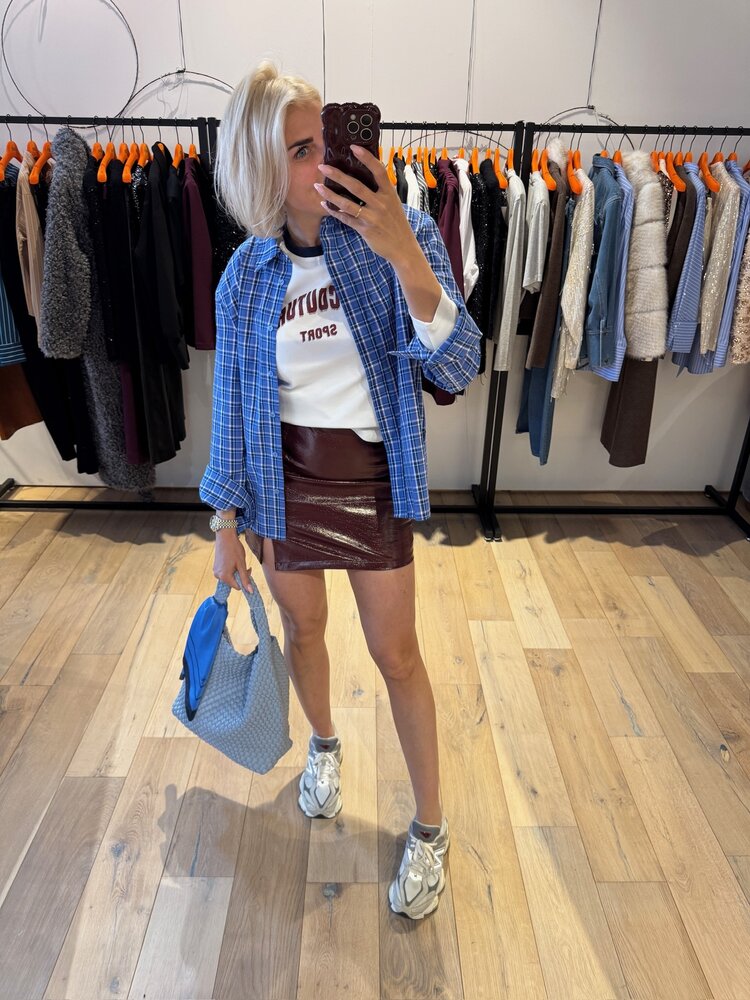 Co'Couture AngelicaCC Check Shirt Blue