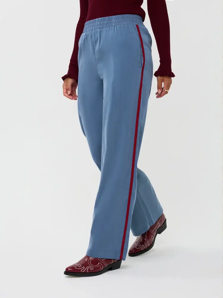 Ydence Pants Zizi Denim Blue Burgundy