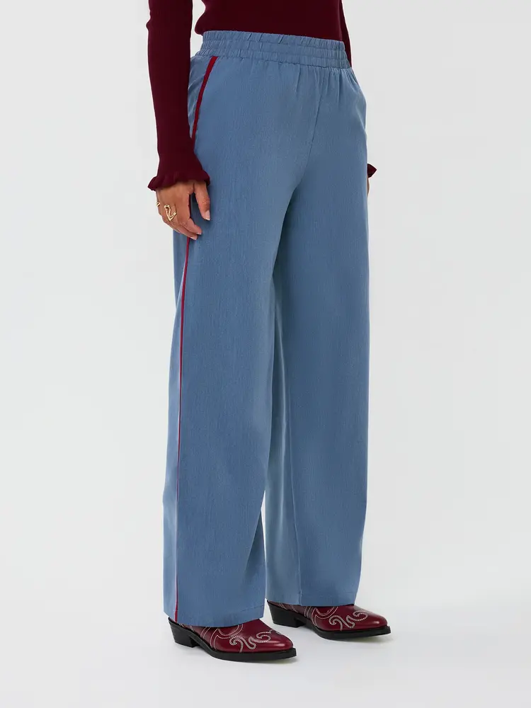 Ydence Pants Zizi Denim Blue Burgundy