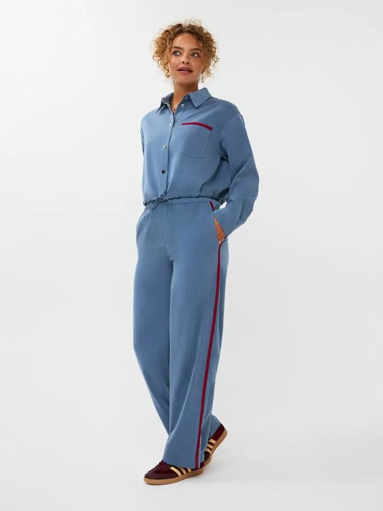 Ydence Pants Zizi Tall Denim Blue Burgundy