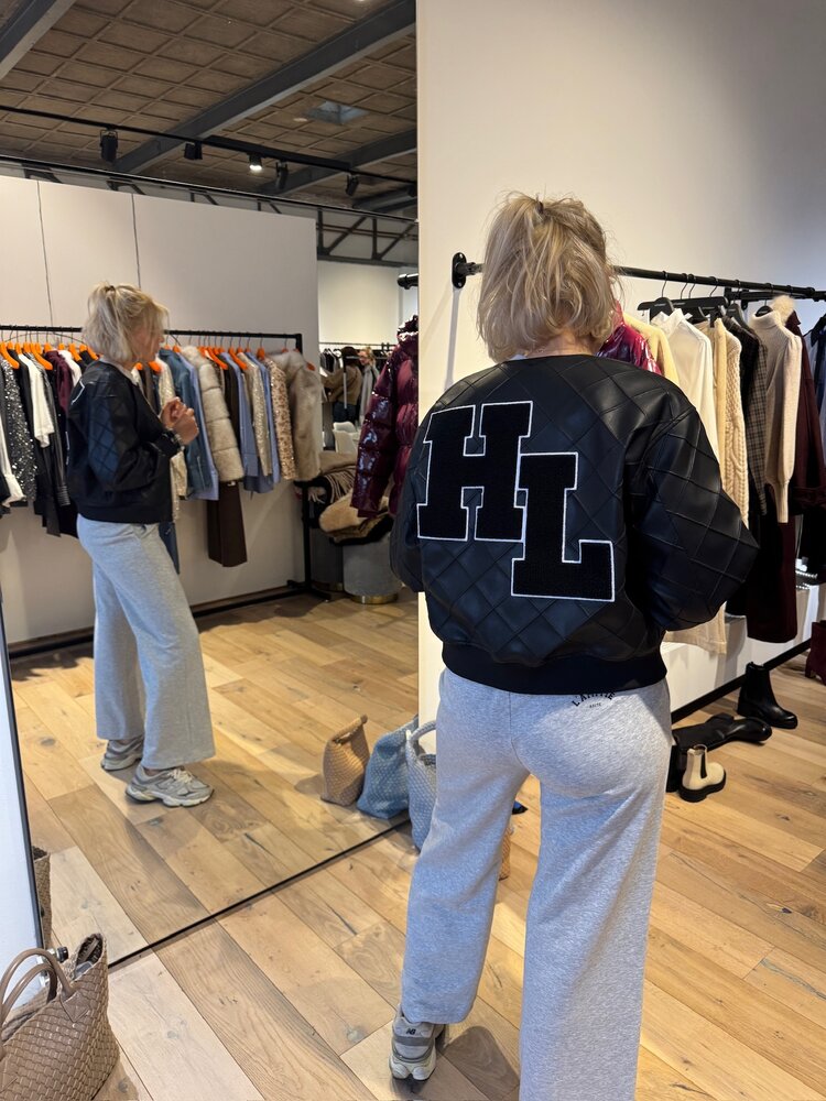 Haute L'Amitié Quilt PU Bomber Black