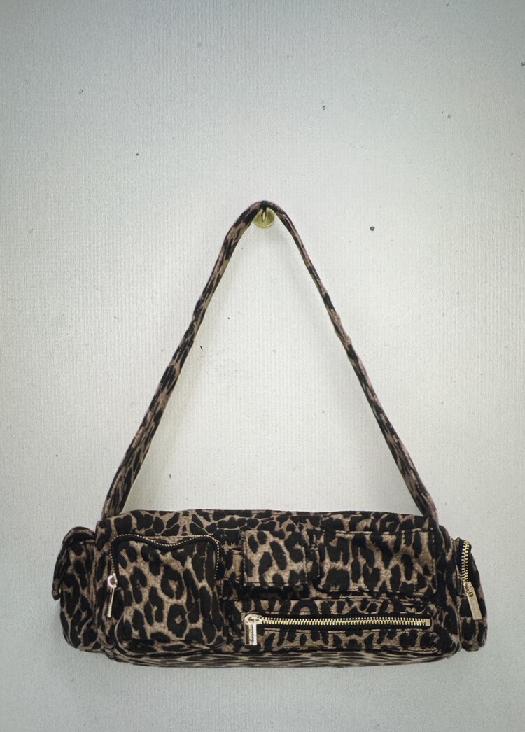 My Jewellery Panterprint schoudertas met vakjes en ritsen