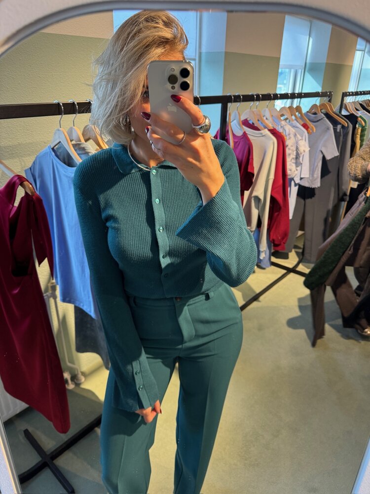 Modström HirokiMD Cardigan Bottle Green