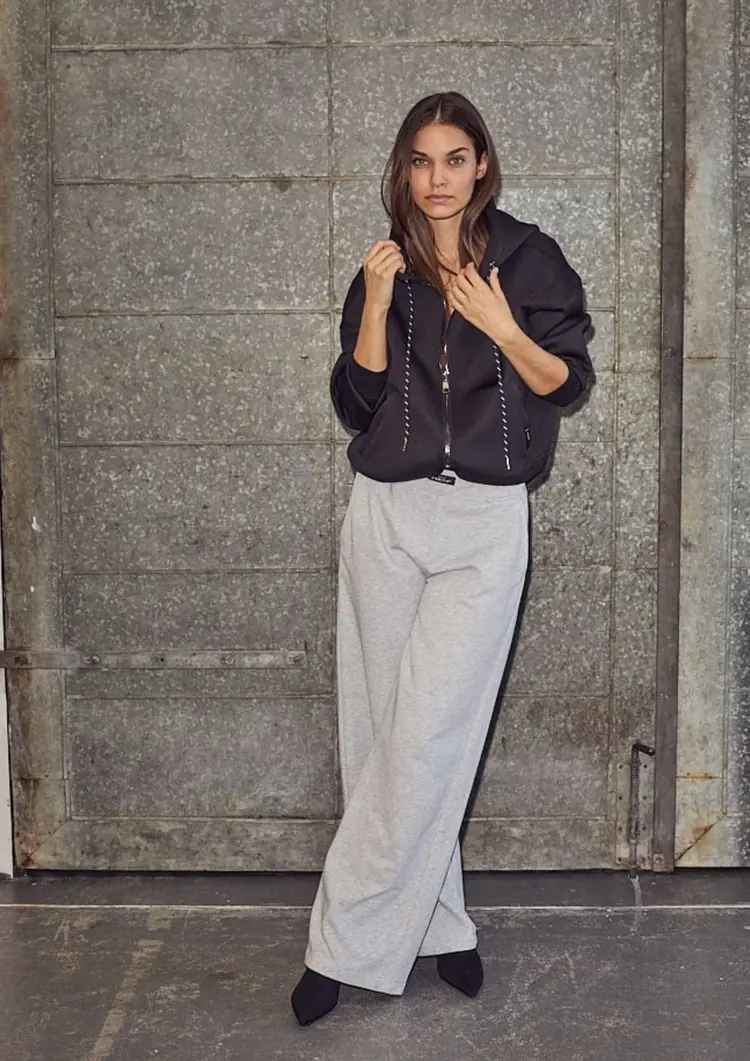 Haute L'Amitié Mini Curve Loose Tall Pant Grey Melange