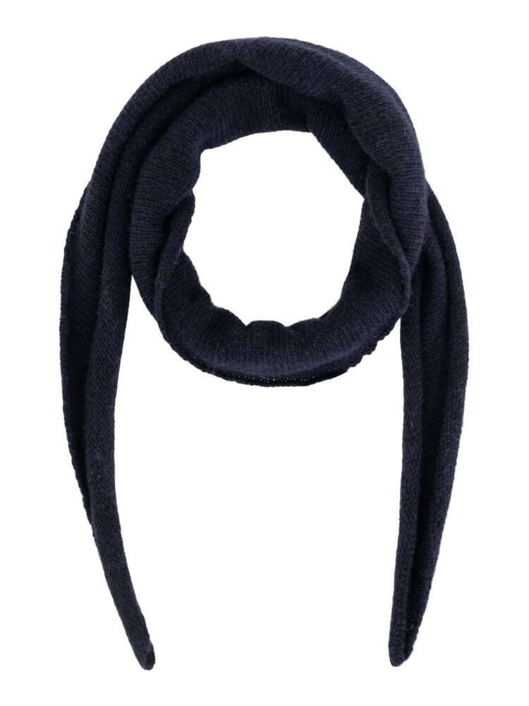 Neo Noir Misty Knit Scarf Navy