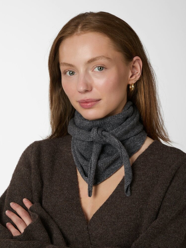 Neo Noir Misty Knit Scarf Antracit Melange