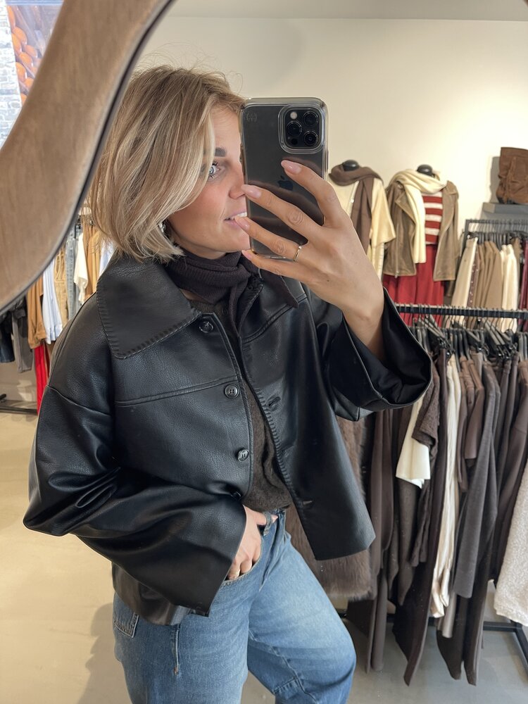 Neo Noir Lunara Collar Stitch Jacket Black