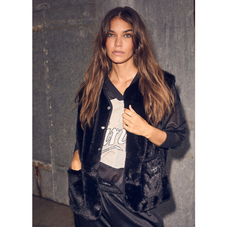 Haute L'Amitié Drift Mix Logo Blouse Black