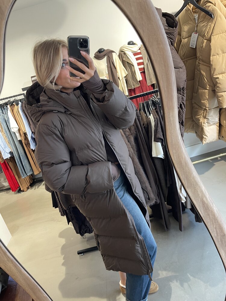 Neo Noir Viviana C Puffer Jacket Dark Brown