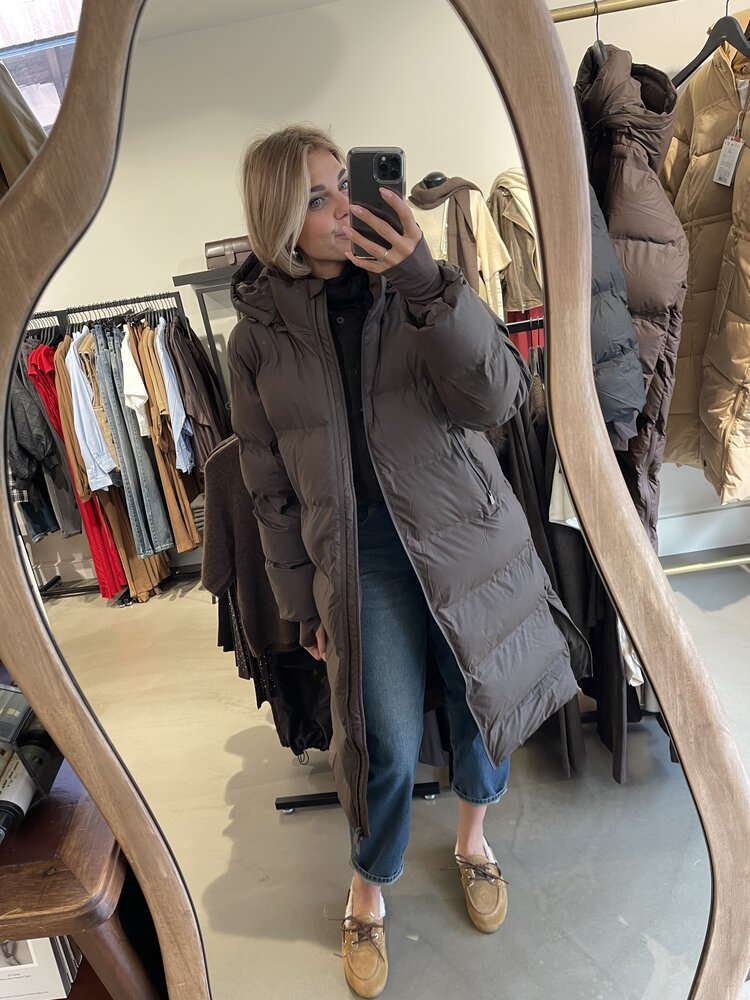 Neo Noir Viviana C Puffer Jacket Dark Brown