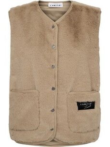 Haute L'Amitié New Fur Tech Vest Beige