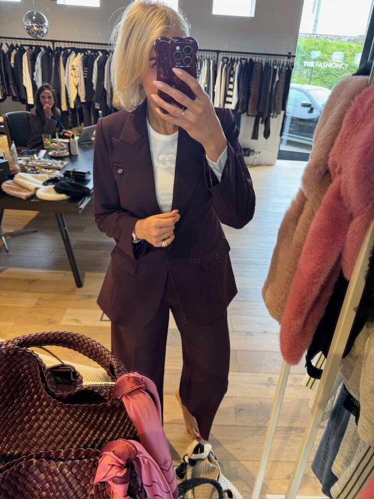 Co'Couture AlmiraCC Fitted Blazer Plum