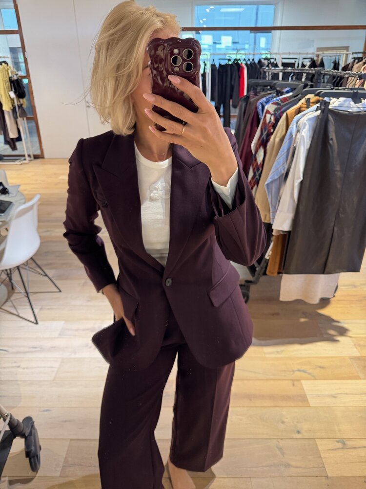 Co'Couture AlmiraCC Pleat Pant Plum