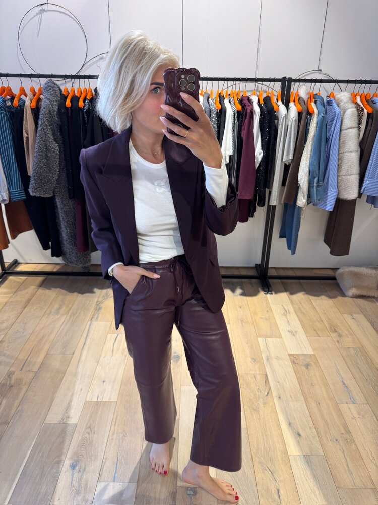 Co'Couture AlmiraCC Pleat Pant Plum