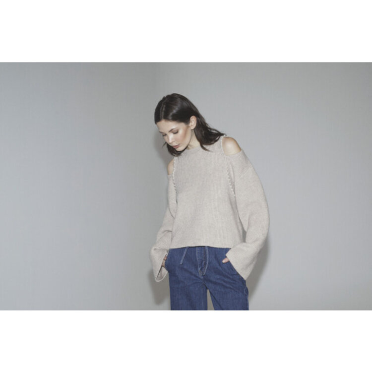 Co'Couture RowCC Rib Pearl Knit Bone