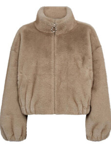 Co'Couture FeraCC Faux Fur Jacket Creme