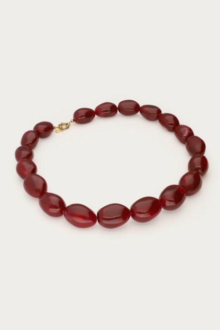 My Jewellery Necklace Chunky Beads Burgundy