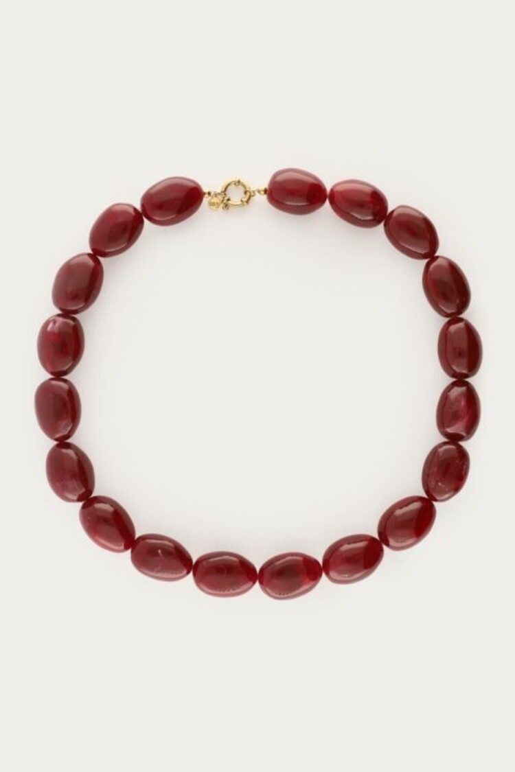 My Jewellery Necklace Chunky Beads Burgundy