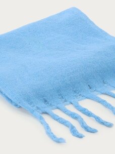 My Jewellery Lichtblauw Gebreide Sjaal Met Franjes