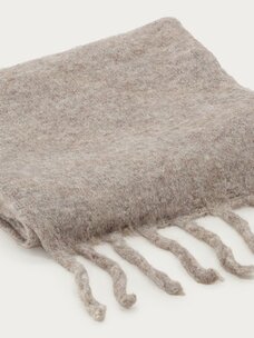 My Jewellery Taupe Gebreide Sjaal Met Franjes