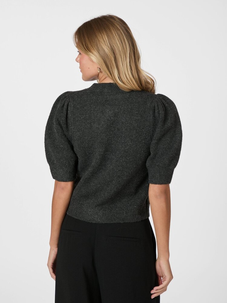 Neo Noir Trudy Deco Knit Cardigan Antracit Melange